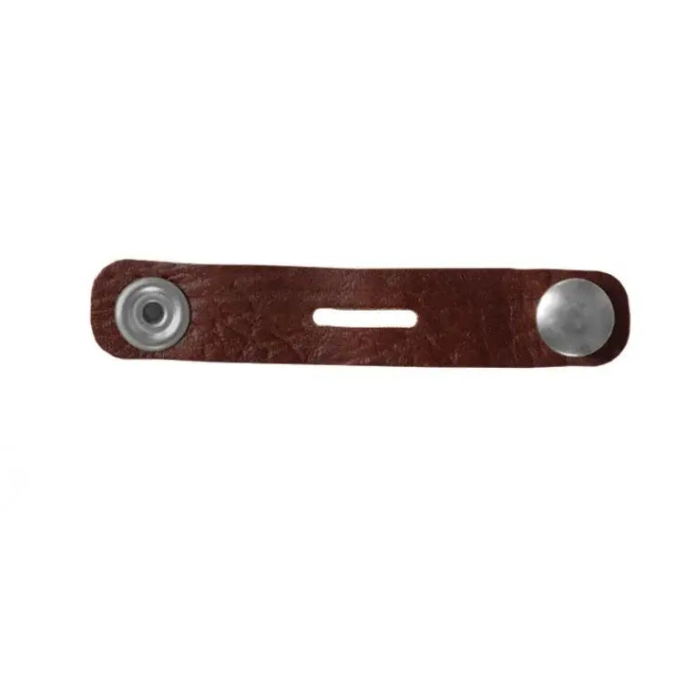 Leather Cord Organizer As Seen From Above On A White Background