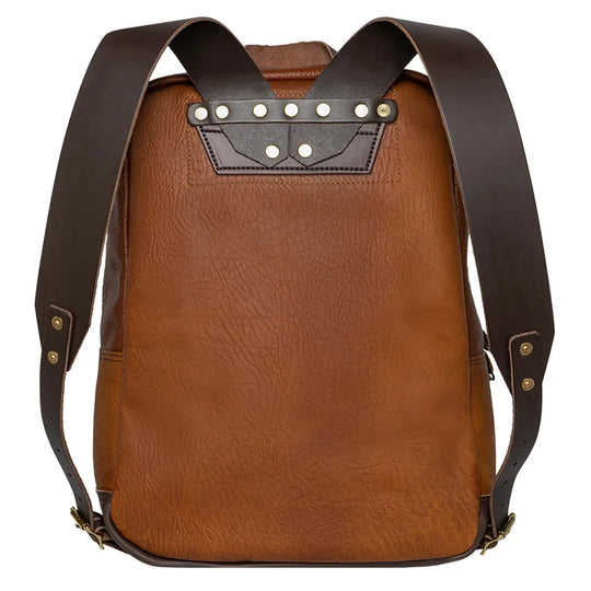 bison denim leather backpack Bison Leather Standard Backpack
