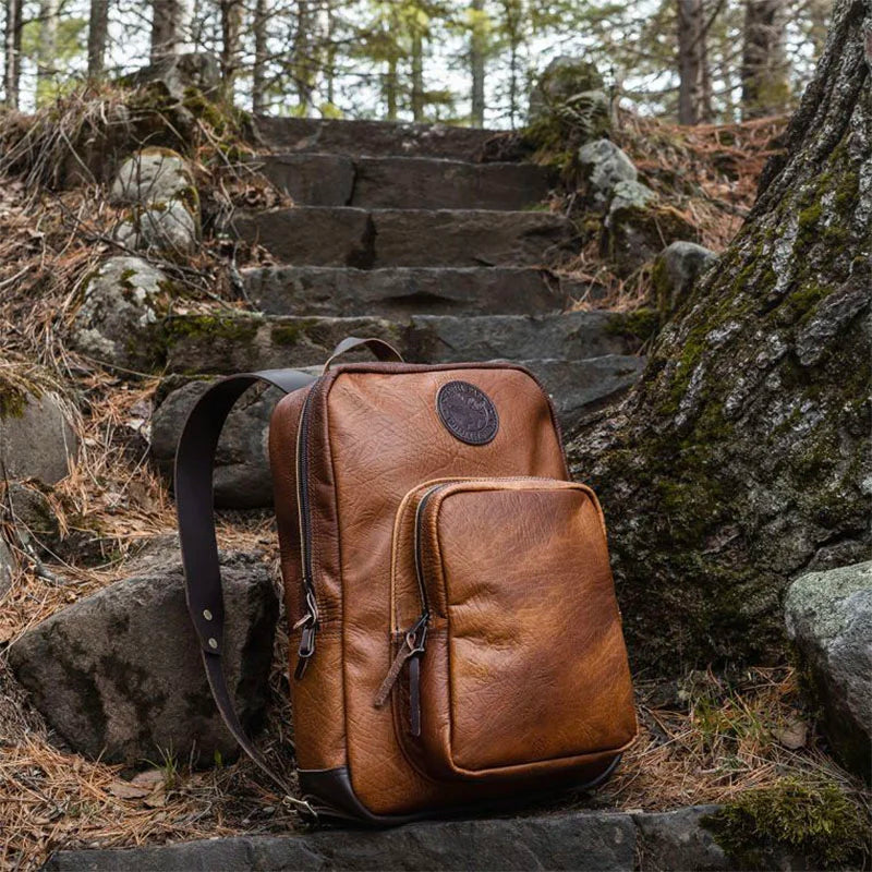 bison leather backpacks Bison Leather Standard Backpack