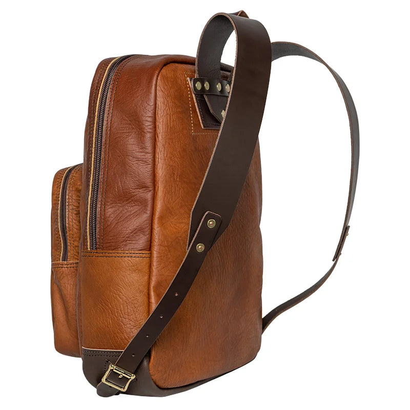 big justice leather backpack Bison Leather Standard Backpack
