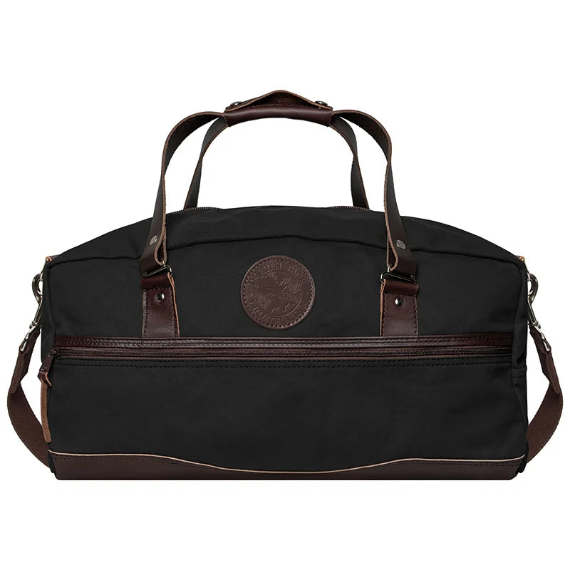 Weekender Duffel in Black Canvas