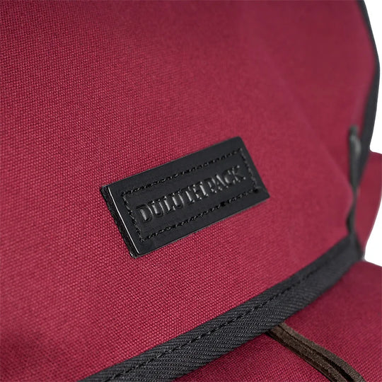 Lake Huron Wanderer in Burgundy and Black Trim and Worded Logo Close Up Logo
