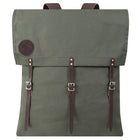 #60 Utility Pack - 42 L in Olive Drab with leather straps, crafted by Duluth Pack, designed for durable outdoor use and rugged adventures.