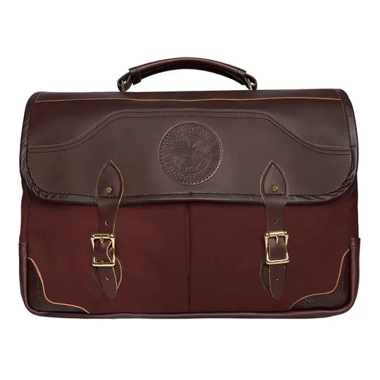 The Entrepreneur Briefcase In Burgundy Red On A White Background