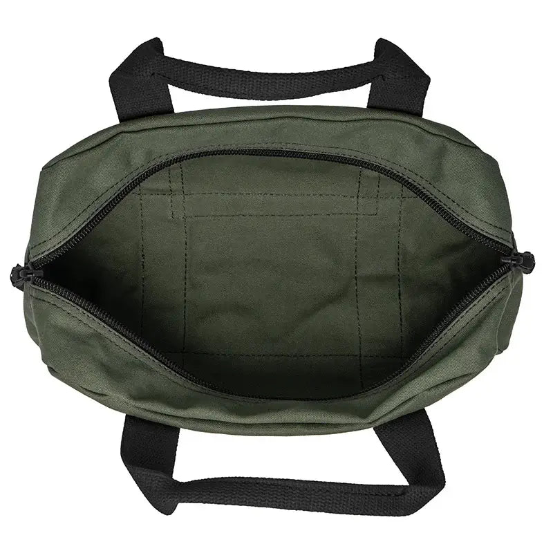 NEW Limited Edition Lake Erie Utility Bag Open As Seen From Above On A White Background