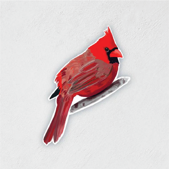 Sticker of a cardinal (bird)