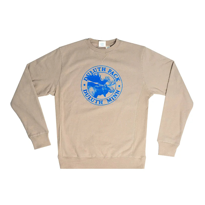logo crewneck brown blue