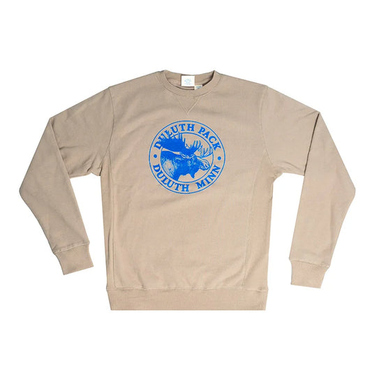 logo crewneck brown blue