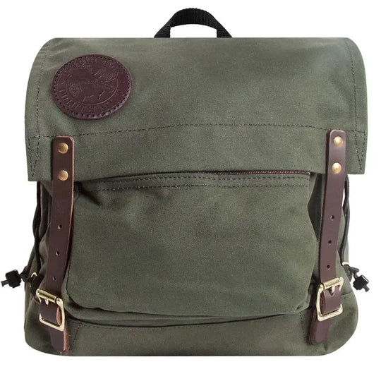 Duluth Pack Portage Pack in olive drab with white background