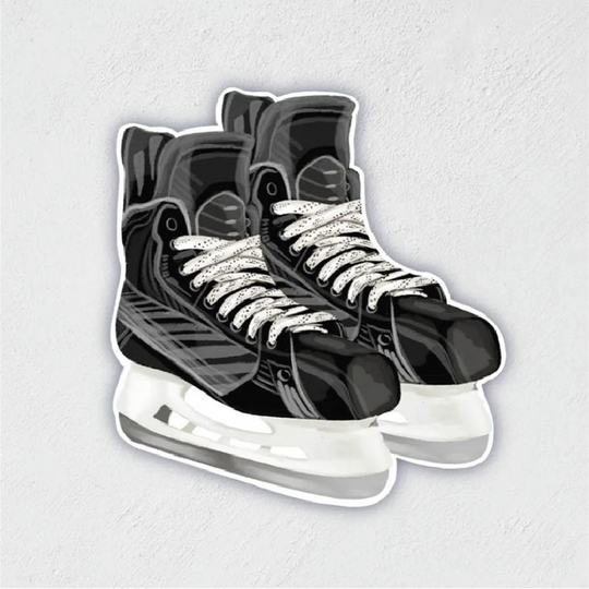 Sticker of a pair of hockey skates