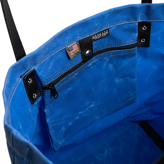 Limited Edition Waxed Blue Market Tote - SAVE 15%