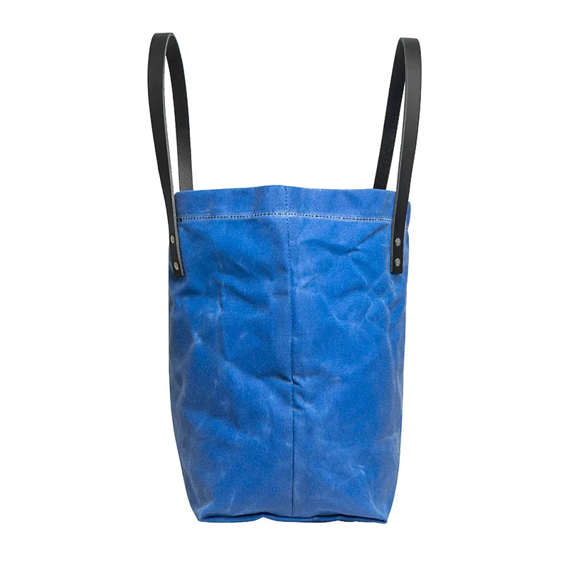 Limited Edition Waxed Blue Market Tote - SAVE 15%
