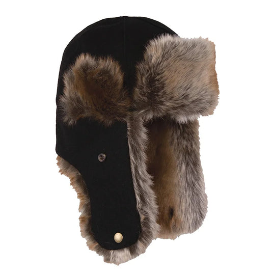 trapper hat black