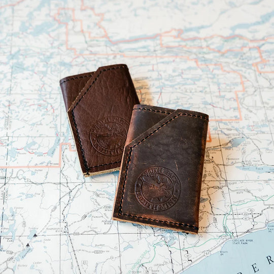 Bison Leather Card Sleeve with Heritage Leather Card Sleeve