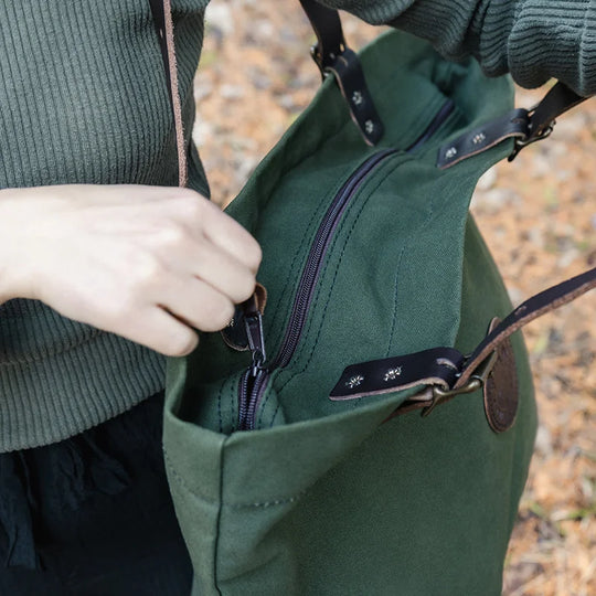 Zippered Market Tote